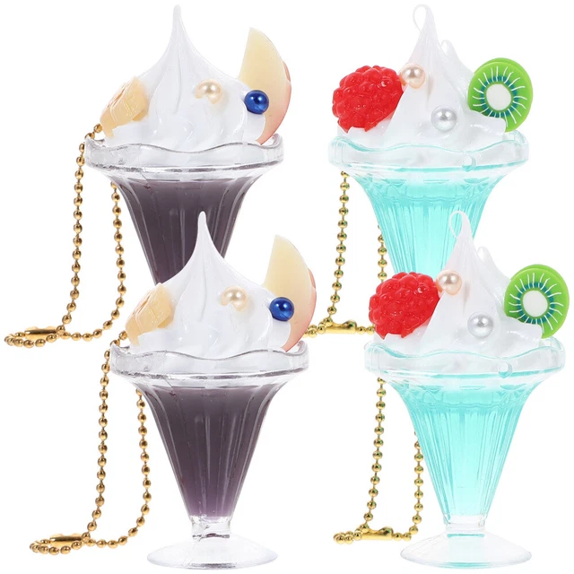 4 pièces pendentifs de crème glacée sac à main pendentif breloques breloques de