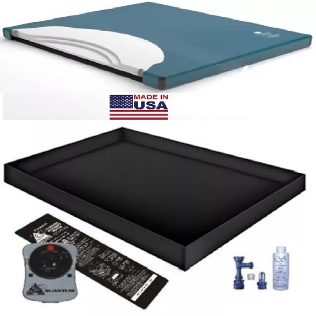 80% Waveless Waterbed Mattress / Liner / Heater / Fill Drain Conditioner Kit
