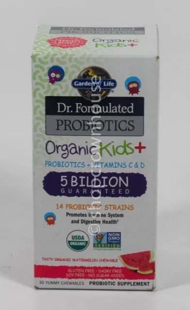 Garden of Life ORGANIC KIDS+ Dr Formulated Probiotics 30 Watermelon 09/2024