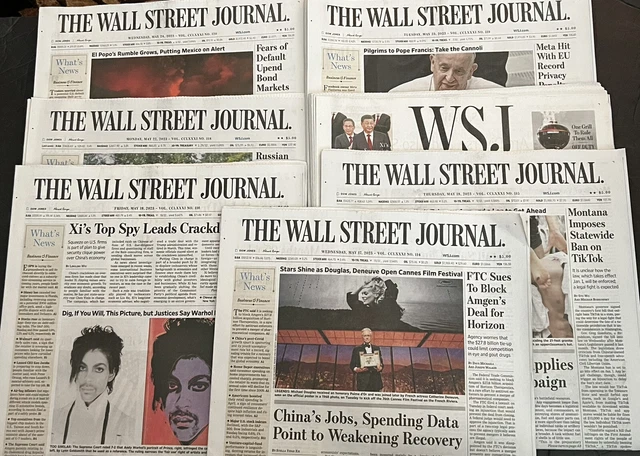 The Wall Street Journal Newspapers LOT/7 May 17 18 19 20/21 22 23 24 2023 UNREAD