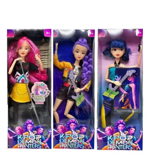 3 Pieces Cosplay Kpop Demon Hunters Dolls Moveable Joint Collectible Figure