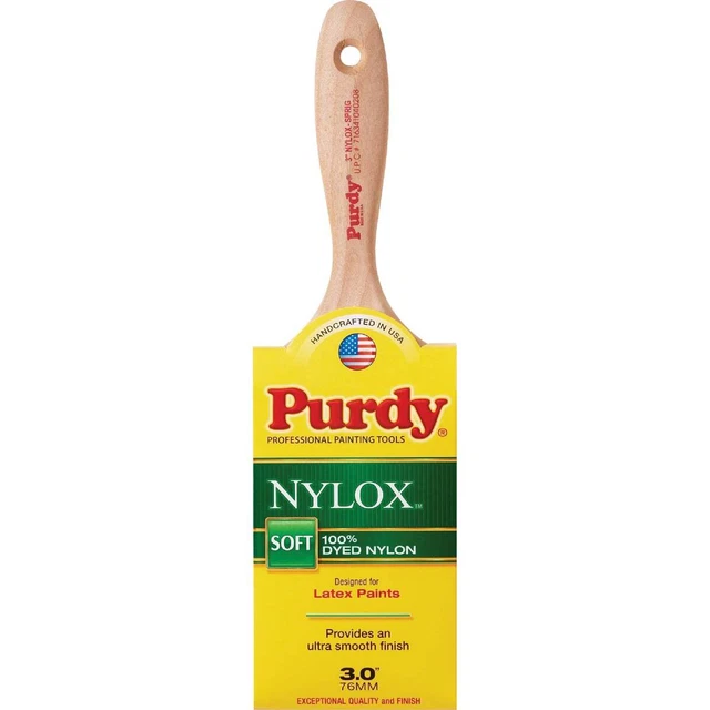 Purdy Nylox Sprig 3 In. Flat Trim Soft Paint Brush 144380230 Purdy Nylox