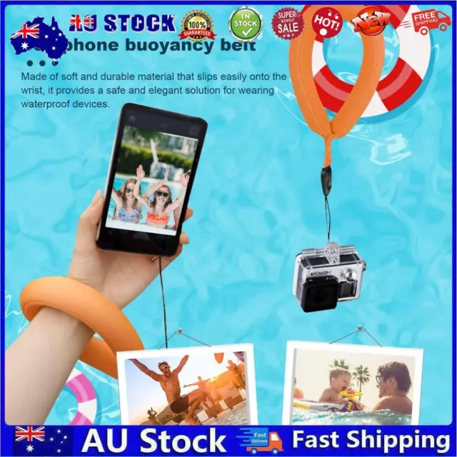 AU Camera Buoyancy Wrist Strap Waterproof Float Belt for Camera Phone (Orange)