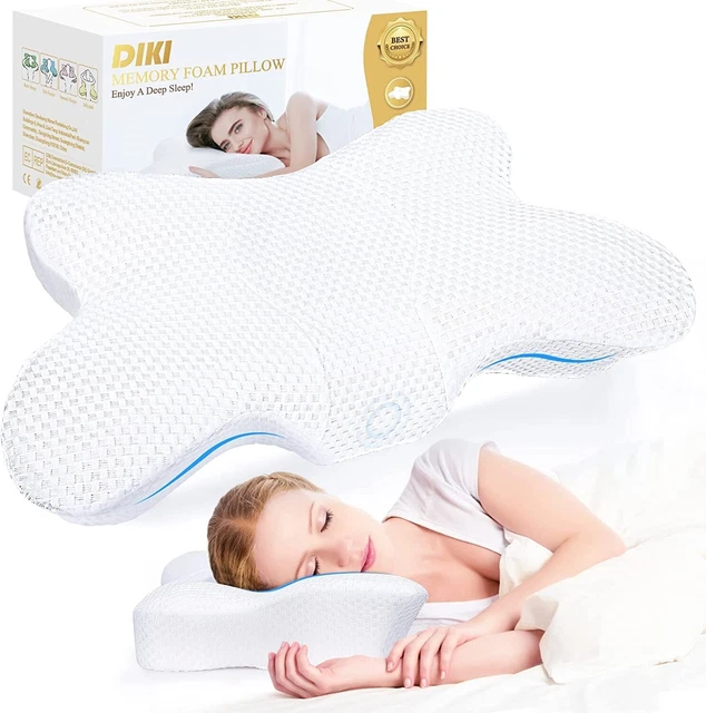 Cuscino collo DIKI cuscino memory foam cuscino, ortopedico 62x37x9/12cm
