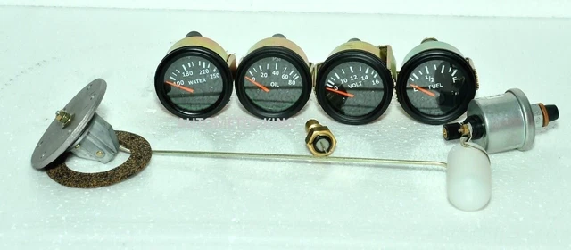 Compteur Carburant 52mm LED Blanc - Jauge Essence 12V Pour Voiture 4/6/8 Cylindres