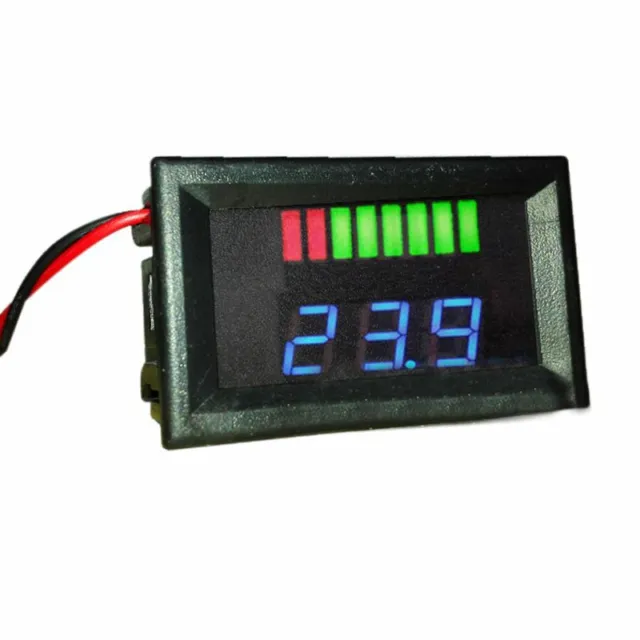 12V ACID Lead Battery Capacity Indicator Charge Level LED Tester Blue Voltmet