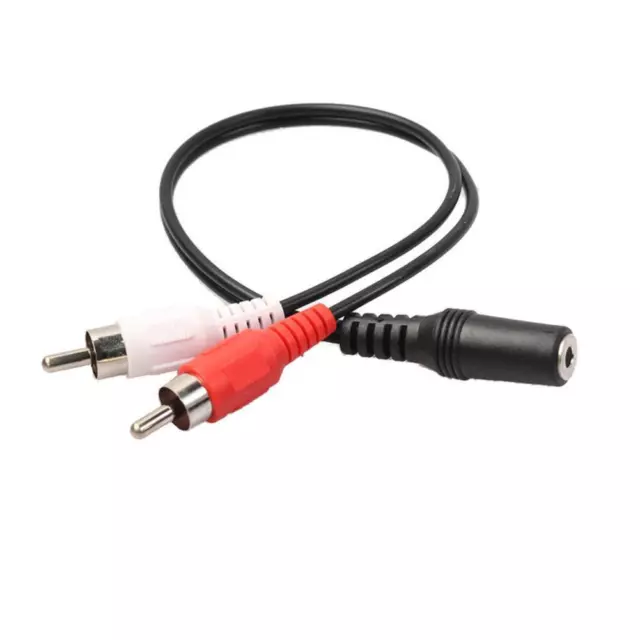 3.5mm1/8" Stereo Female to 2 Male RCA Jack Adapter Splitt AUX Audio Y I0E8
