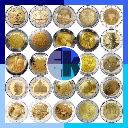 Ek // 2 euro Commémorative Grèce # Pièce Nueve : Sélectionnez une Année :