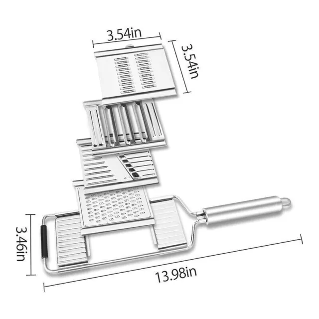 3/4 in 1 Mehrzweck Gemüse Slicer Cutter Edelstahl Hand-Re 3/4 in 1 Mehrzweck