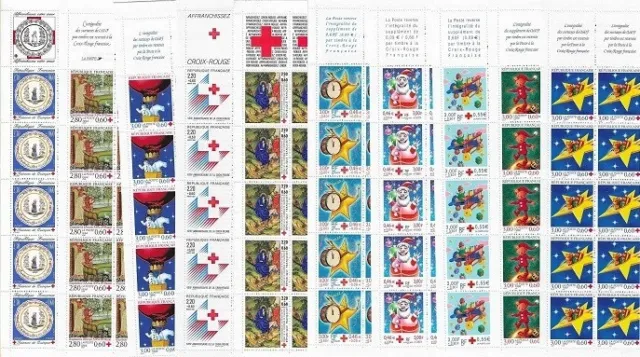 Timbres France neufs** - Lot de 10 carnets croix rouge (4) - côte: 134 €