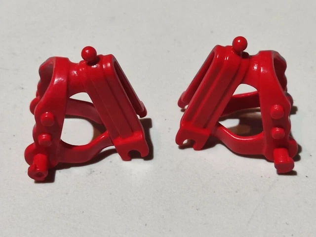 PLAYMOBIL &ndash; 2 Ganci Rossi Per Quadriga Romana (Carro) &ndash; Pezzi Di Ricambio Usati