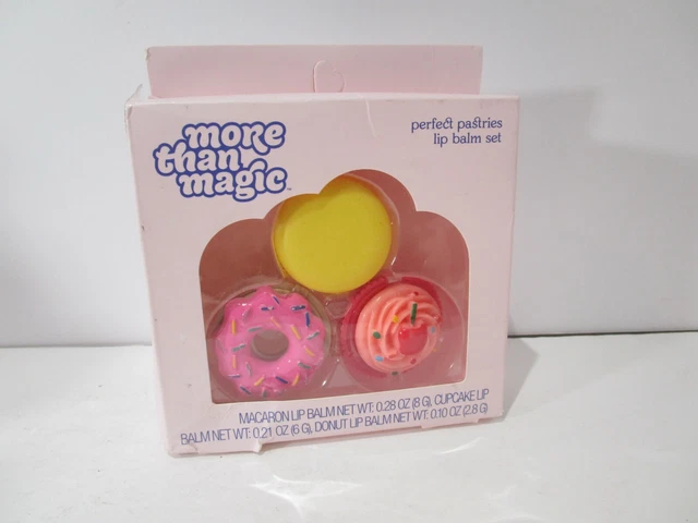 More than magic Perfect Pastries Lip Balm Set 3 flavors Macaron Donut Cupcake