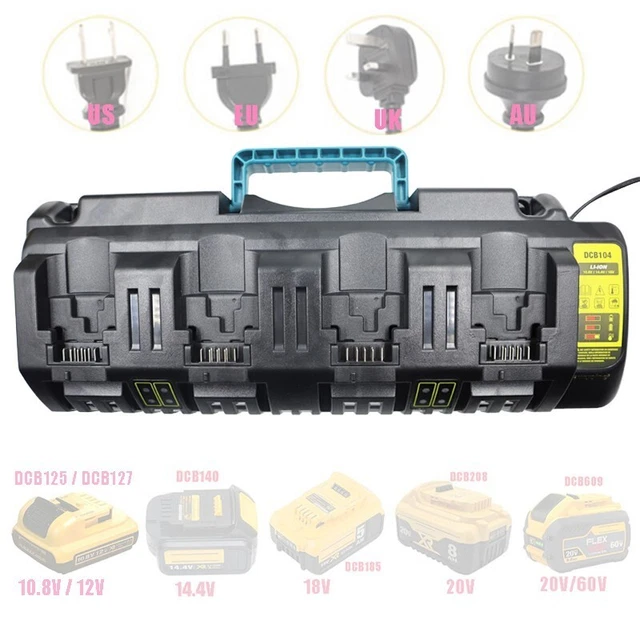Schnelladegeraet 4fach Chargeur 100V-240V 50/60Hz de Batterie pour Dewalt