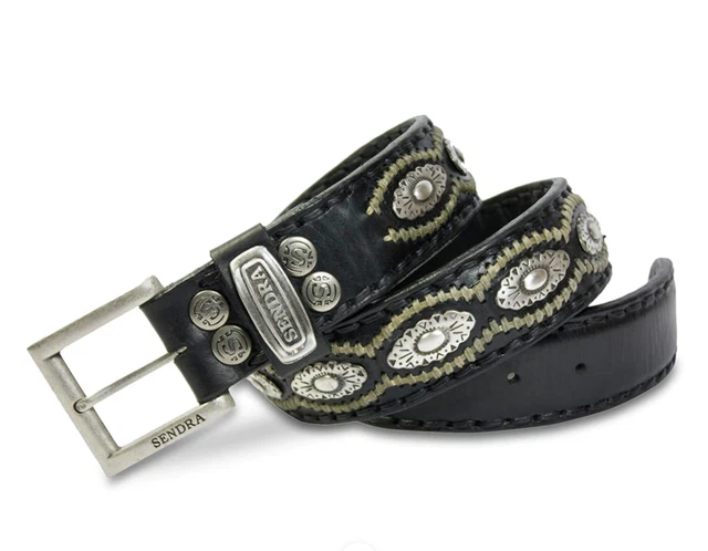 7606 CEINTURE SENDRA western country en cuir noir UNISEXE EUR 139 - Main Image