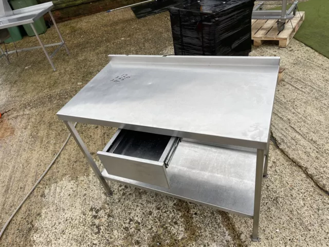 Commercial stainless steel prep table With Draw Size In Pictures 2