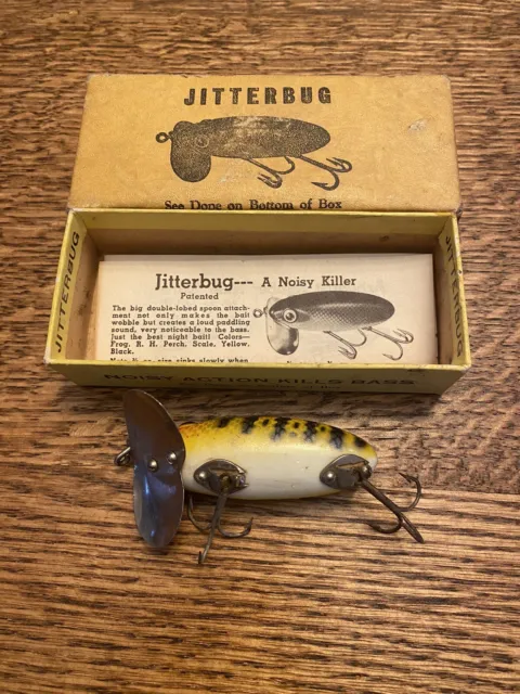 VINTAGE FRED ARBOGAST Jitterbug Chipmunk With Box Clean Used Fishing Lure  $28.50 - PicClick
