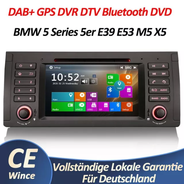 7" GPS DAB+ Autoradio For BMW 5 Series E39 E53 X5 M5 DVR TNT 3G CanBus Bluetooth