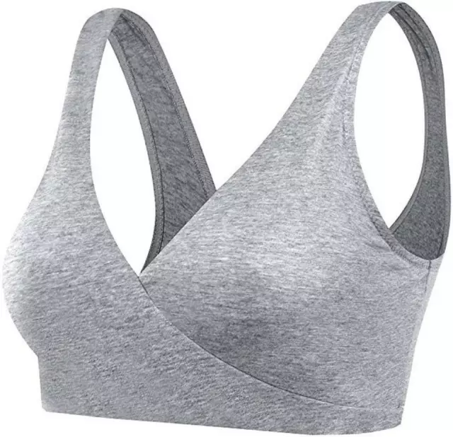 Women's Cotton Spandex Seamless Sleep Bra for Nursing and Maternity