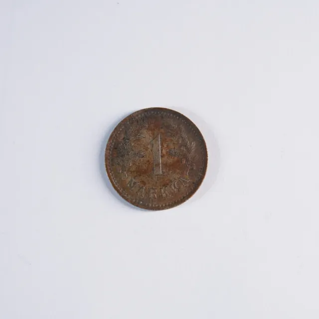 1921 Finland Coin : ONE / 1 MARKKA - Vintage Condition : poss Silver
