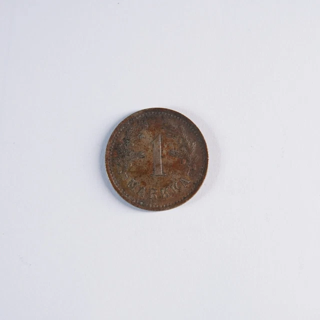 1921 Finland Coin : ONE / 1 MARKKA - Vintage Condition : poss Silver