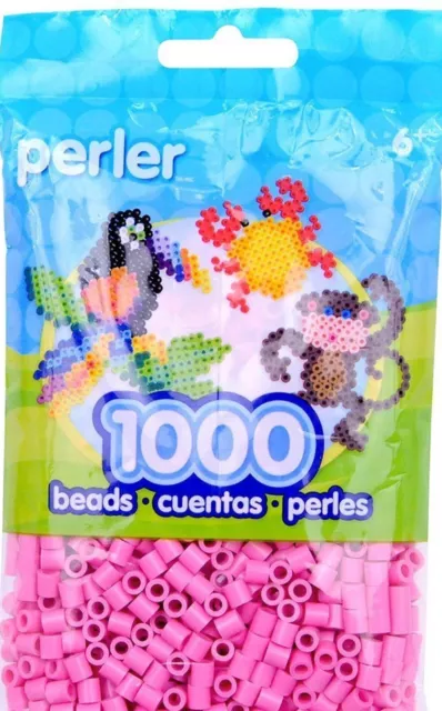 1000 Perler Bubble Gum Color Iron On Fuse Beads  80-19006