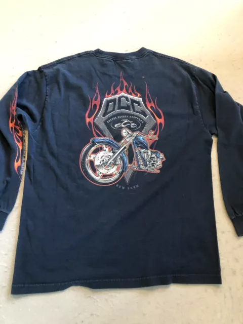 Orange County Choppers Shirt Men's Large New York Black Motorcycle Tee