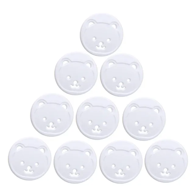 10pcs Bear EU Power Socket Electrical Baby Safety Guard for Protection Anti Elec