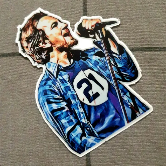 Eddie Vedder Pearl Jam 10cm Vinyl Sticker Window Laptop Skateboard Weatherproof