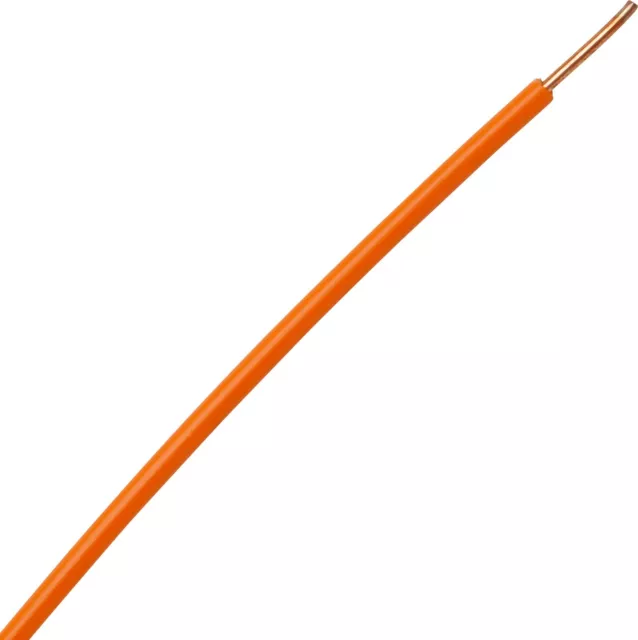 100 M | H07V-U 1,5 mm² PVC-Aderleitung eindrähtig Kupferkabel orange NEU!!