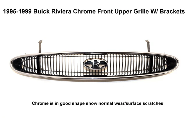 1995 - 1999 Buick Riviera Oem Chrome Front Upper Grille Grill Bracket Emblem