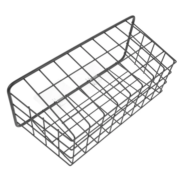 Cesta de almacenamiento de pared de lata de basura de escritorio estante de almacenamiento de hierro arte