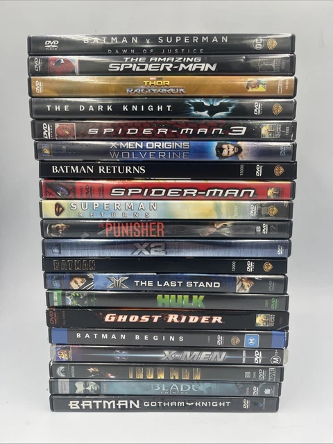 MARVEL / DC • Dvd Lot Of 20 • Batman / X-Men / Iron Man / Spider