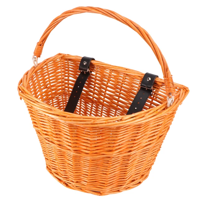 Panier De Vélo AMIGO 26 L En Osier Naturel – Fixation Rapide Sur Porte-bagages Avant – Look Rétro Tendance