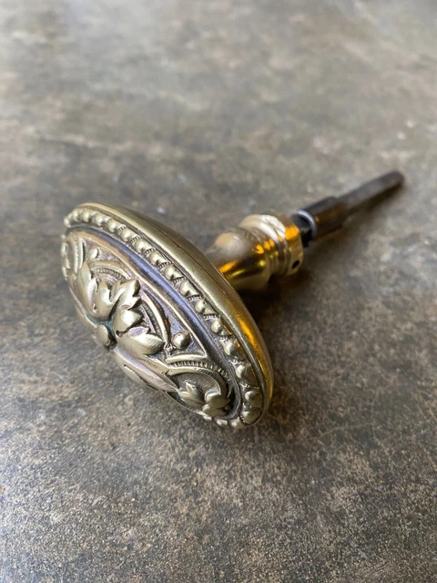 2 Anciennes poignée de porte bronze massif serrure ferrure heurtoir targette - Décoration