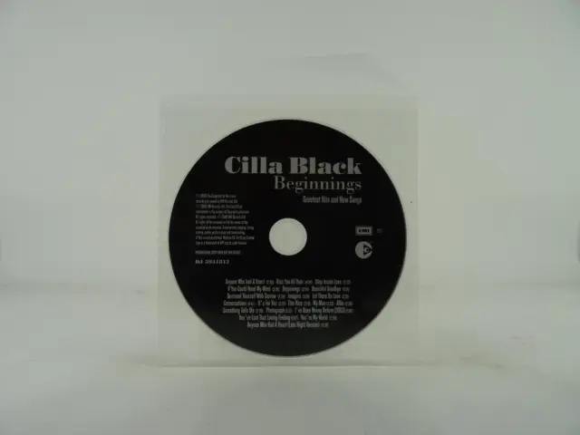 CILLA BLACK BEGINNINGS GREATEST HITS AND NEW SONGS (44) 20+ Track Promo CD Album