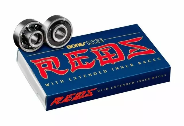 Bones Race Reds Skateboard Roller Lager mit verlängerten inneren Rennen 8er-Pack