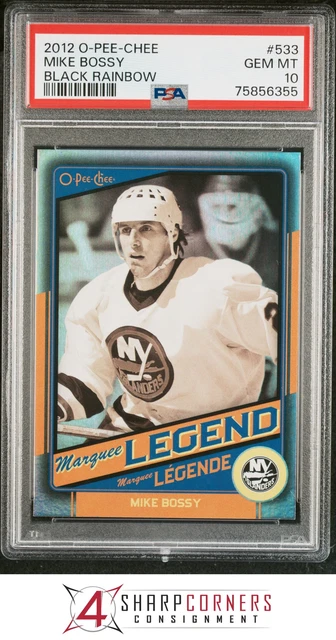 2012 O-Pee-Chee Black Rainbow #533 Mike Bossy Hof #/100 Pop 1 Psa 10