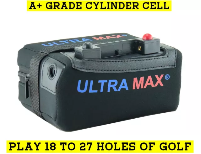 ULTRAMAX Golf Lithium golf trolley battery 12V 18-27 Hole LiFePO4 WITH CHARGER