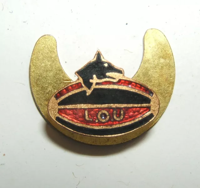 INSIGNE DE BOUTONNIERE L.O.U. - LYON OLYMPIQUE UNIVERSITAIRE - RUGBY - Augis