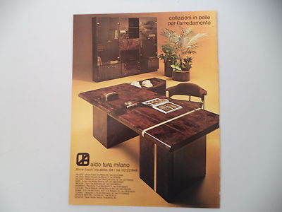 advertising Pubblicità 1979 MOBILI ALDO TURA MILANO 