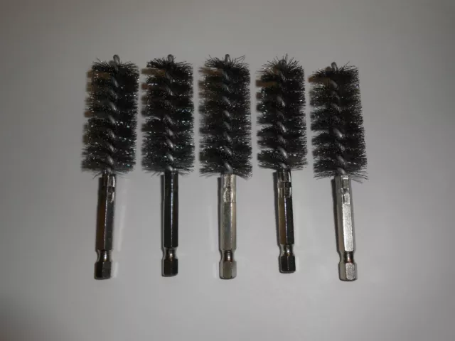 Hightbrush #22S 22mm DIA x 2'' BP x 4''ol 1/4' Hex drive SS Tube Brush HD 5 PAK