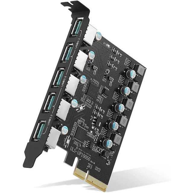 Scheda PCIe A USB 3.2 Gen 2 - 5 Porte USB 20Gbps Per PC, Con 2 USB-C E 3 USB-A - Foto 10
