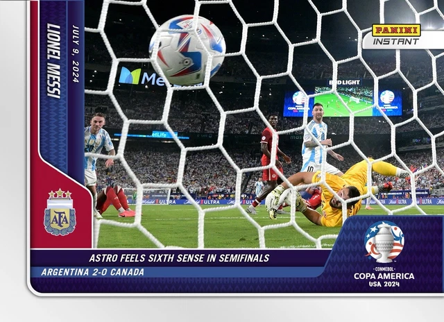 Carte Panini Lionel Messi Copa America 2024 #39 - Rouge /25 - Édition Limitée - Near Mint