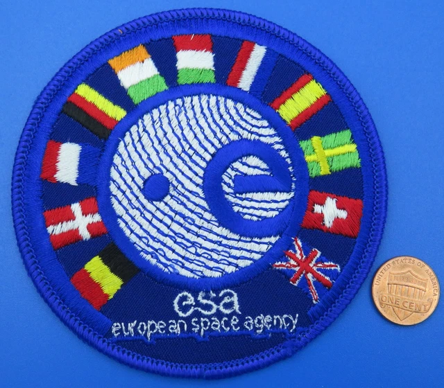 NASA PATCH vtg ESA European Space Agency National FLAGS Larger Size