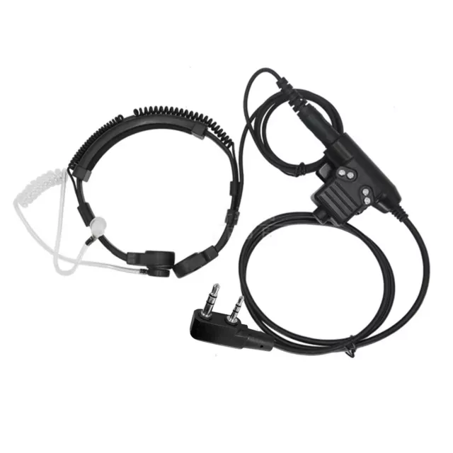 U94 PTT Neck Throat Mic Earpiece Radio Headset For Baofeng Kenwood HYT PUXING A