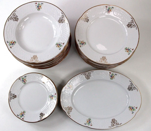 Servizio Da Tavola Primaverile 12 Pezzi - Porcellana Con Coniglietto Pasquale Per 6 Persone - Foto 11