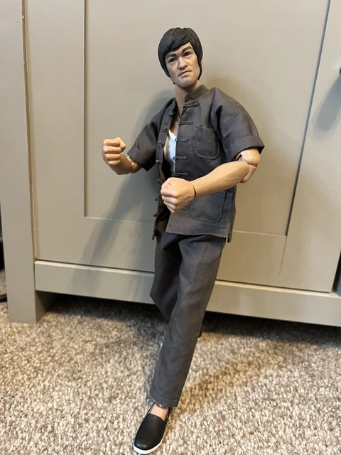 Bruce Lee 12"" figura scala 1/6 The Big Boss kung fu occhi mobili
