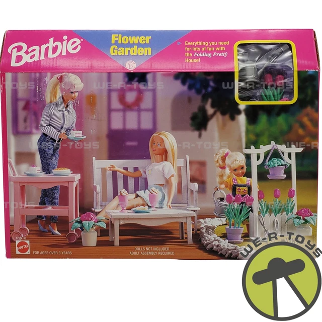 BARBIE FLOWER GARDEN Playset for Folding Pretty House 1997 Mattel 67531