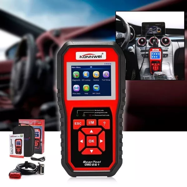 Tester Obdii/obd2 Eobd Lettore Codice Diagnostico Kw850 Diagnosi Auto Odb Obd2