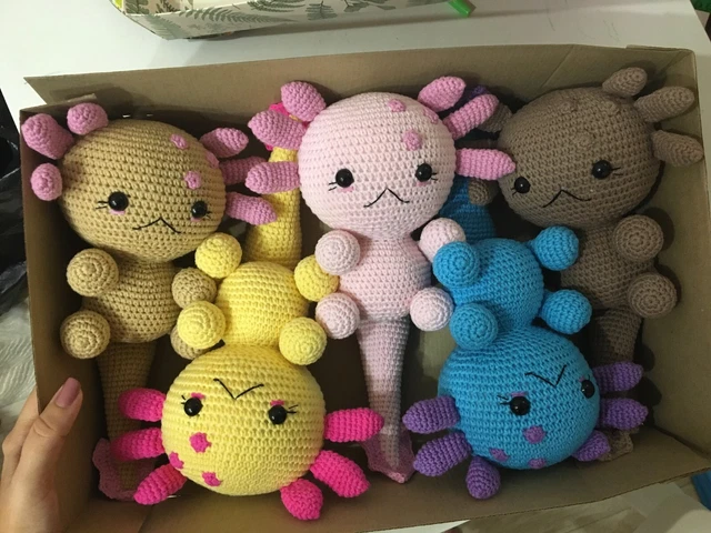 Doudou Axolotl En Peluche Kawaii – Coussin Décoratif Doux De 33 Cm, Vert, Cadeau Pour Enfants Et Adultes